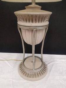 lot 163 image: Textured Ceramic Greco-Roman Vase Table Lamp