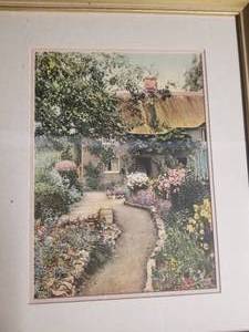 lot 126 image: Striking Fine Art Print- Cottage Garden