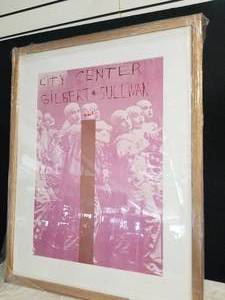 lot 123 image: Amazing Fine Art Promotional Poster Print by Jim Dine- Gilbert & Sullivan, City Center 1968