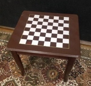 lot 69 image: Chessboard Side Table