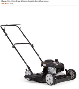 MURRAY 20 in. 125 cc Briggs & Stratton Gas Walk Behind Push Mower. See Pictures
