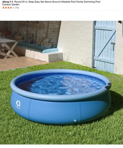 Jilong 10 ft. Round 30 in. Deep & 8 ft. Round 25 in. Deep Outdoor Above Ground Inflatable Swimming Pools. See Pictures