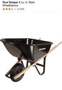lot 26 image: TRUE TEMPER 6 cu. ft. Steel Wheelbarrow. See Pictures