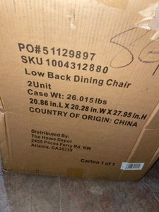 lot 29 image: STYLEWELL Bronze Metal Dining Chair (Set of 2) (20.28 in. W x 28.25.95 in. H). See Pictures