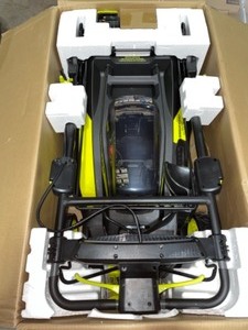 lot 33 image: RYOBI 40V Brushless 20 in. Cordless Walk Behind Self-Propelled Lawn Mower with 6.0 Ah Battery & Charger. See Pictures