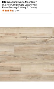 lot 42 image: MSI Woodland Alpine Mountain 7 in. x 48 in. Rigid Core Luxury Vinyl Plank Flooring (23.8 sq. ft.case). See Pictures