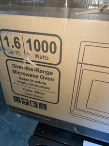 lot 46 image: UNBRANDED 1.6 cu. ft. Over the Range Microwave in White. See Pictures