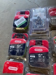 lot 57 image: Assorted Oregon Chainsaw Chains. Various Sizes & Conditions. See Pictures