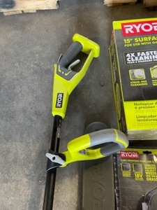 lot 59 image: Assorted Outdoor Ryobi Power Lawn Tools & AccessoriesAttachments. Various Conditions. See Pictures