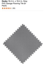 lot 60 image: Diamond Deck 3 ft. x 5 ft. PVC Door Mats & Husky PVC Garage Flooring Tile. See Pictures