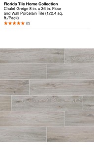 lot 63 image: FLORIDA TILE HOME COLLECTION Chalet Greige 8 in. x 36 in. Floor and Wall Porcelain Tile (122.4 sq. ft.Pack). See Pictures