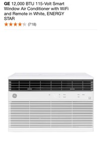 lot 67 image: GE 12,000 BTU 115-Volt Smart Window Air Conditioner with WiFi and Remote in White, ENERGY STAR. See Pictures