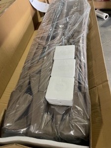 lot 73 image: CASAINC 15 ft. Market LED Crank Solar Powered 36-Lights Patio Umbrella in Tan without Weight Base. See Pictures