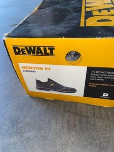 lot 85 image: Dewalt Shoes Size 10.5 & TrafficMaster ShoeBoot Cleaner. See Pictures