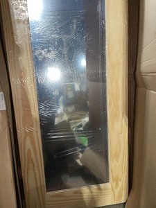 lot 89 image: Colonial Elegance 33 in. x 84 in. Reflex Unfinished Clear Pine Interior Barn Door Slab. See Pictures