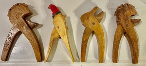 lot 300 image: 4 Carved Wood Nutcrackers