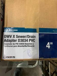lot 4 image: PVC DWVX SEWER DRAIN ADAPTER