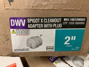 lot 8 image: SPIGOT X CLEAN OUT ADAPTER