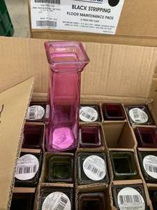 lot 52 image: ASSORTED COLORED VASES