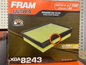 lot 67 image: FRAM ULTRA AIR FILTER #82432, GA8243
