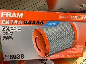 lot 74 image: FRAM EXTRA GUARD AIR FILTER #CA8038