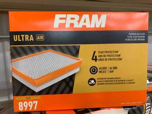 lot 110 image: FRAM ULTRA AIR FILTER, #8997