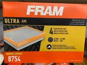 lot 116 image: FRAM ULTRA AIR FILTER #8754