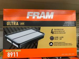 lot 118 image: FRAM ULTRA AIR FILTER #8911