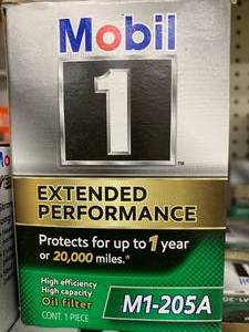 lot 120 image: MOBIL EXTENDED PERFORMANCE OIL FILTER #M1-205A