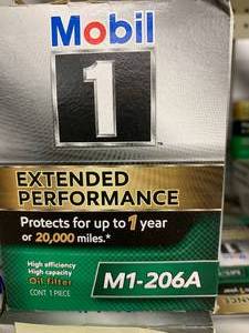 lot 121 image: MOBIL EXTENDED PERFORMANCE OIL FILTER #M1-206A