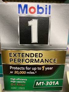 lot 129 image: MOBIL EXTENDED PERFORMANCE OIL FILTER #M1-301A