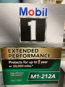 lot 132 image: MOBIL EXTENDED PERFORMANCE OIL FILTER #M1-212A