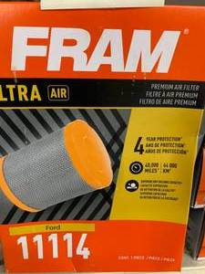 lot 138 image: FRAM ULTRA AIR FILTER #11114