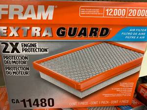 lot 139 image: FRAM EXTRA GUARD AIR FILTER #CA11480