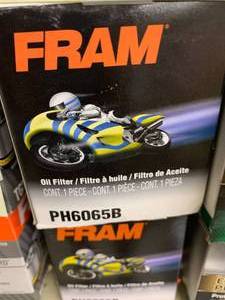 lot 142 image: FRAM MOTORCYCLE OIL FILTER #PH6065B