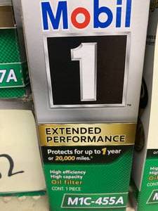 lot 153 image: MOBIL EXTENDED PERFORMANCE OIL FILTER #M1C-455A