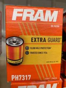 lot 164 image: FRAM EXTRA GUARD OIL FILTER #PH7317