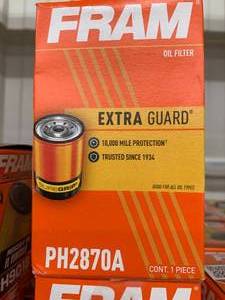 lot 166 image: FRAM EXTRA OIL FILTER #PH2870A
