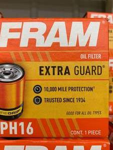 lot 188 image: FRAM EXTRA GUARD OIL FILTER #PH16