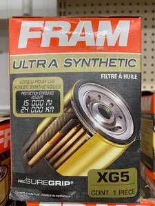 lot 191 image: FRAM ULTRA SYNTHETIC OIL FILTER XG5