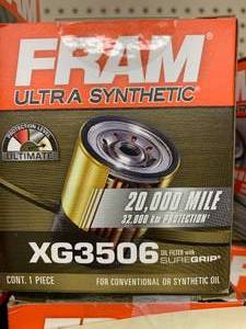 lot 195 image: FRAM ULTRA SYNTHETIC OIL FILTER #XG3506