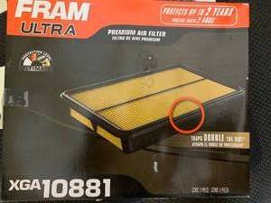 lot 218 image: FRAM ULTRA AIR FILTER #XGA10881