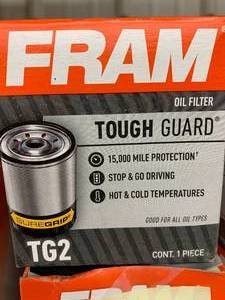 lot 228 image: FRAM TOUGH GUARD OIL FILTER #TG2