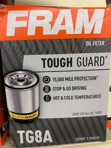 lot 239 image: FRAM TOUGH GUARD OIL FILTER #TG8A