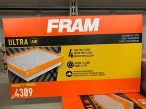 lot 246 image: FRAM ULTRA AIR FILTER #4309