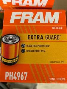 lot 266 image: FRAM EXTRA GUARD OIL FILTER #PH4967