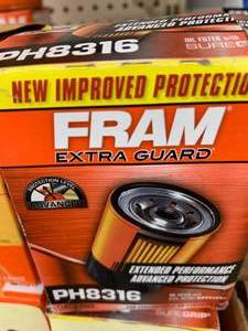 lot 281 image: FRAM EXTRA GUARD OIL FILTER #PH8316