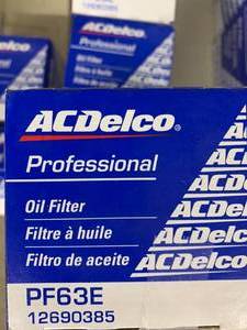 lot 320 image: ACDELCO OIL FILTER #PF63E