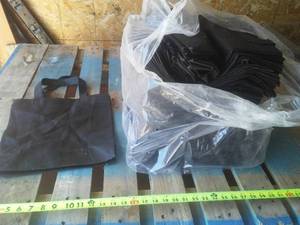 NEW Reusable Cloth Bags. 13 x 12 x 5 in. gusset. about 10 dozen.