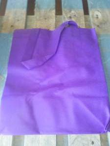 NEW Viking Purple Reusable Cloth Bags. 13 x 12 x 5 in. gusset. about 225.